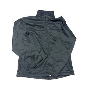 Columbia Jacket Mens Large Black Softshell Water Resistant Full Zip Outdoors